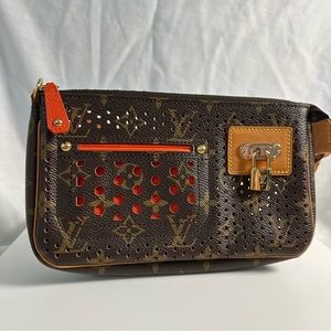 Louis Vuitton Perforated Pochette Accessoires Orange